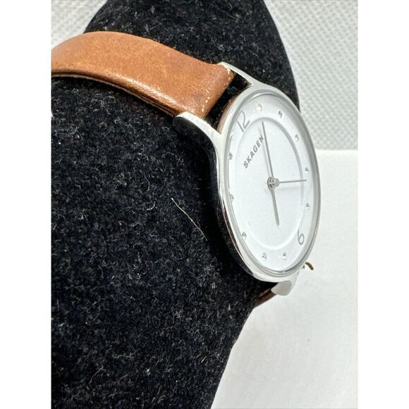Skagen SKW2299 Women\'s Brown Leather Strap Analog Dial Quartz Wrist Watch AEA269 main image 5